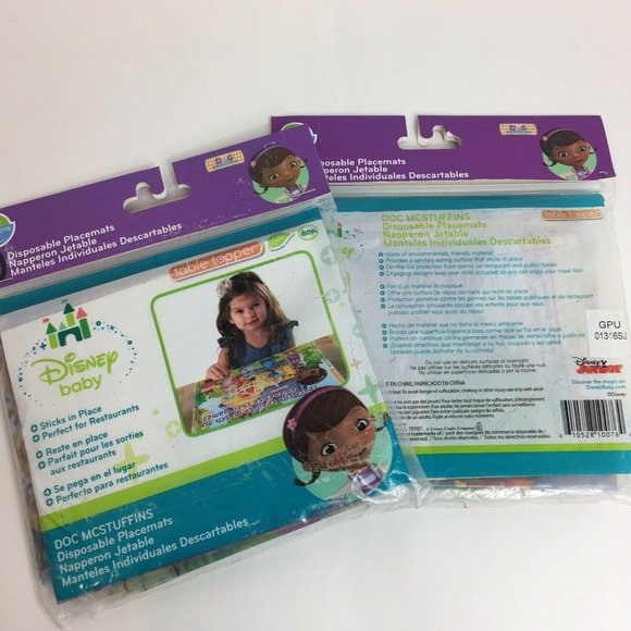 Disney Doc McStuffins Disposable Placemats Table Topper BPA Free Neat Lot Of 2 - Picture 2 of 12